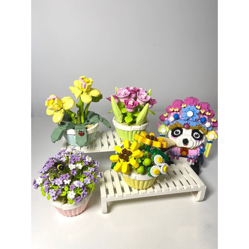 Combo đồ chơi lắp ráp mô hình chậu hoa mẫu mới