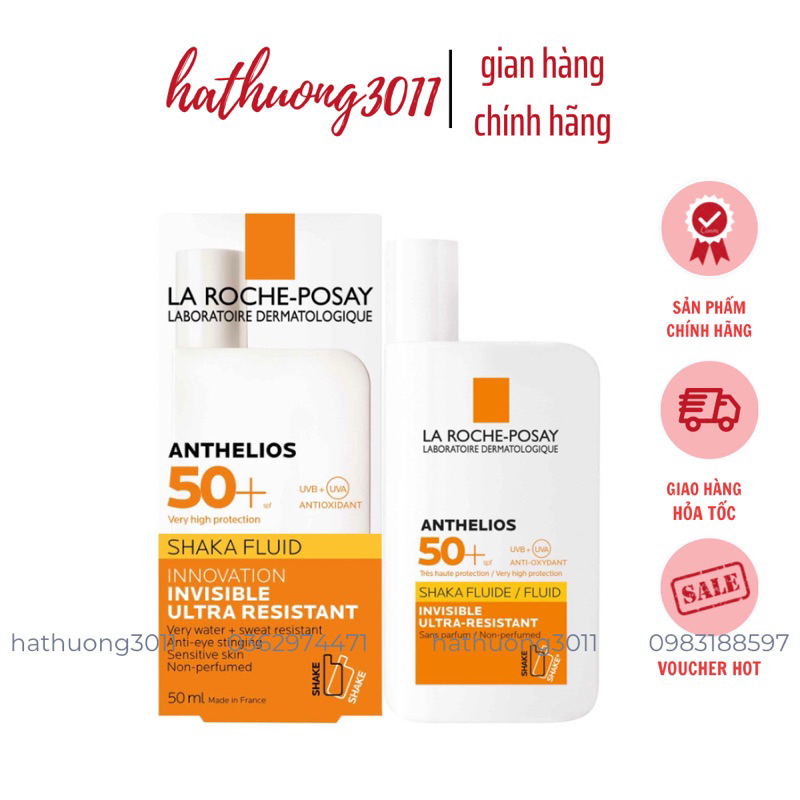 Kem Chống Nắng La RochePosay Fuluide Invisible Shaka SPF50+
