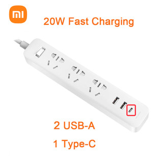 20W TYPE C - Ổ Cắm Điện 6 Plug-in 3-port USB Power Strip - Ổ Cắm Điện Xiaomi CX05 - Hàng Chính Hãng