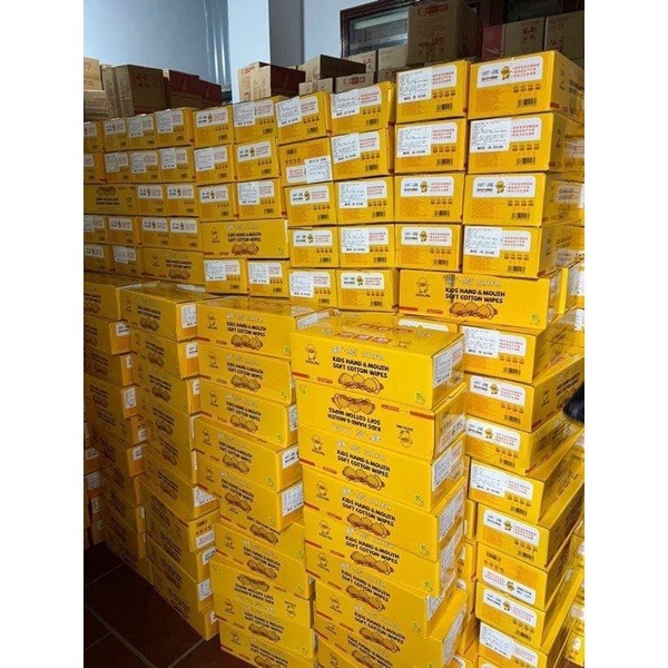 COMBO  Thùng 10 gói Khăn ướt cao cấp Vịt vàng DUCKLING - không mùi, kháng khuẩn plush_store87