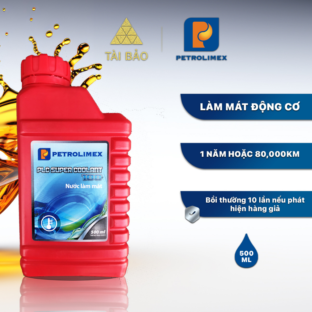 Nước làm mát Petrolimex PLC Super Coolant 100 - bình 500ml chính hãng
