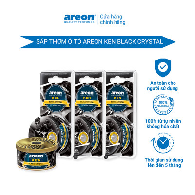 Sáp thơm ô tô cao cấp Areon Black Crystal, nhập khẩu từ Bulgaria