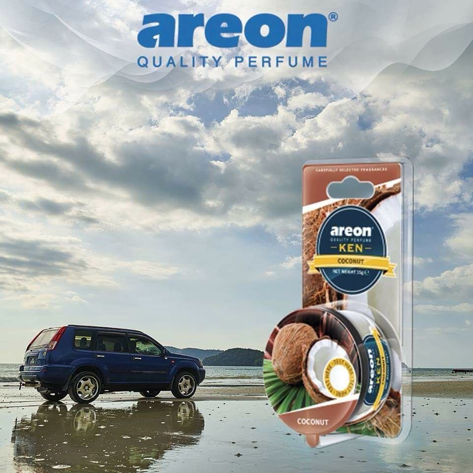 Sáp thơm ô tô hương dừa – Areon Ken Coconut, nhập khẩu Bulgaria