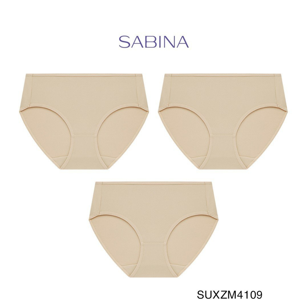 Combo 3 Quần Lót Lưng Vừa Cạp Cao Màu Trơn Panty Zone By Sabina SUXZM4109