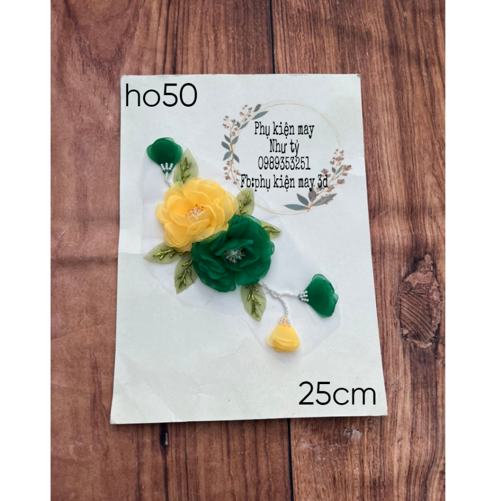 Hoa ruy băng 2 hoa pha màu xinh xắn