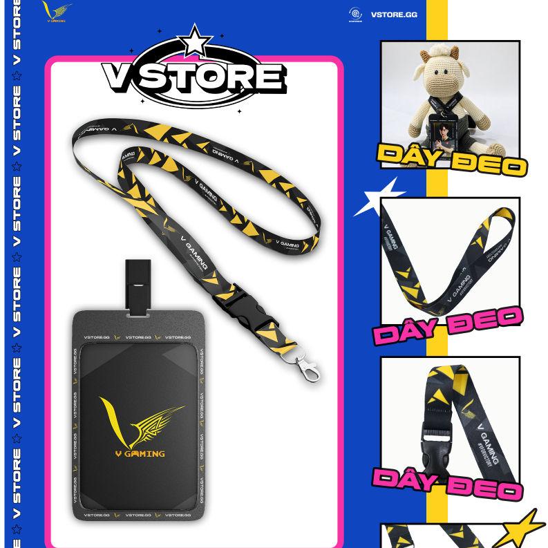 Dây đeo thẻ lanyard Dây strap V Gaming
