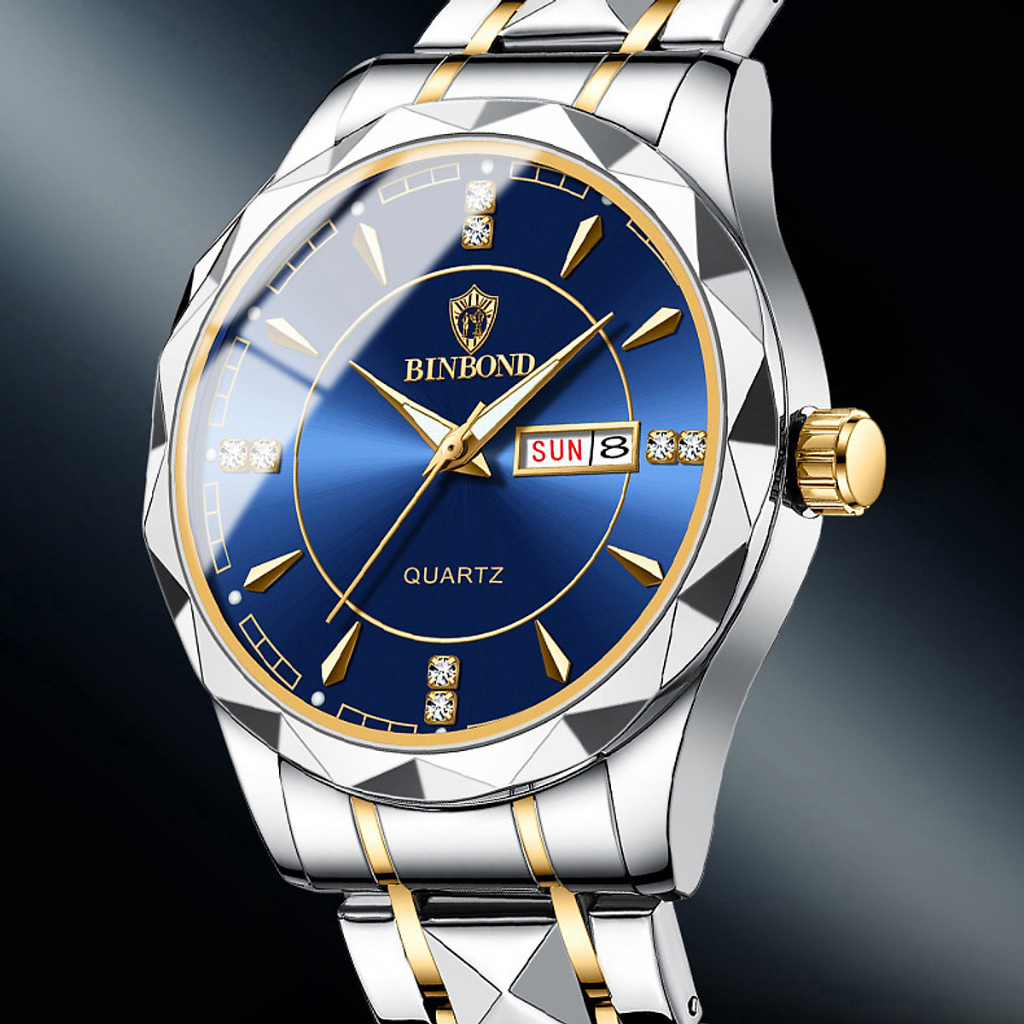 Đồng Hồ Thời Trang Nam BINBOND Chống Nước Bằng Thép Không Gỉ Sang Trọng