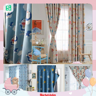 [NHIỀU MẪU] Rèm Dán Cửa Sổ Tặng Miếng Dán Gai Màu Pastel (1X1.35M - 2X1.35M ) KPM147