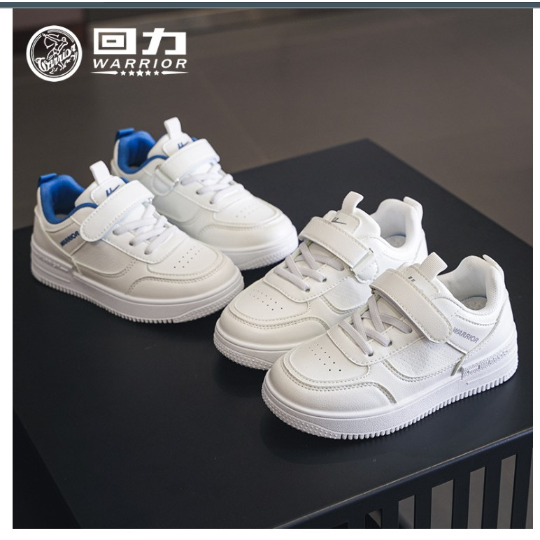 Giày thể thao bé trai Warrior, đế mềm êm mã WZ(CL)-0279, sẵn trắng xanh 33