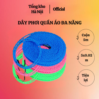 Dây phơi quần áo, dây phơi đồ thông minh, dây phơi quần áo không cần cặp cuộn 5m
