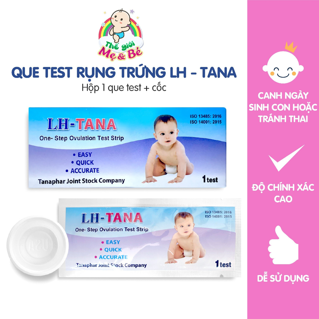 Que thử rụng trứng LH-Tana Ovulation (LH) Test Strip (hộp 1 cái)