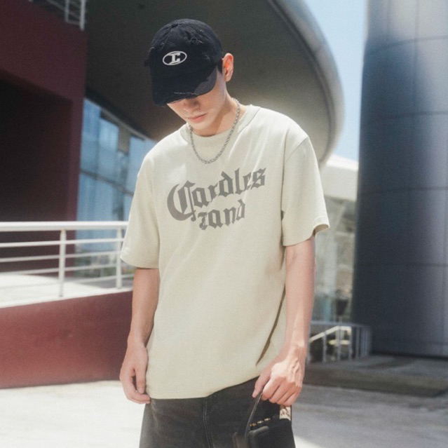 Áo thun nam nữ oversize CANDLESLAND GOTHIC LOGO T-SHIRT chất liệu cotton 100% 280gsm in logo chính hãng