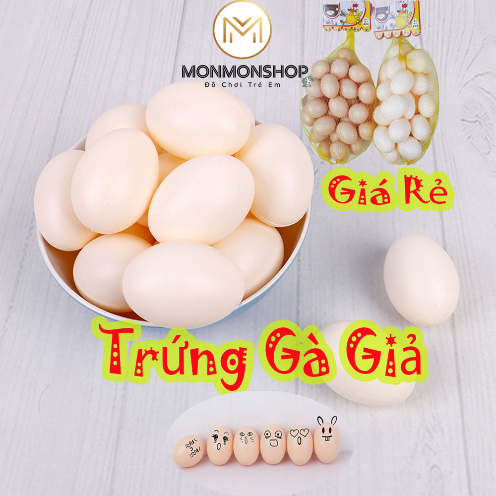 Quả Trứng Gà giả bằng nhựa dành cho Mô hình chuồng ấp trứng gà