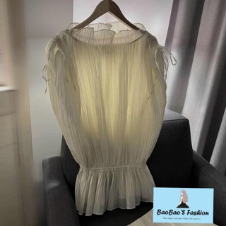 Set áo tơ rập ly quần tafta