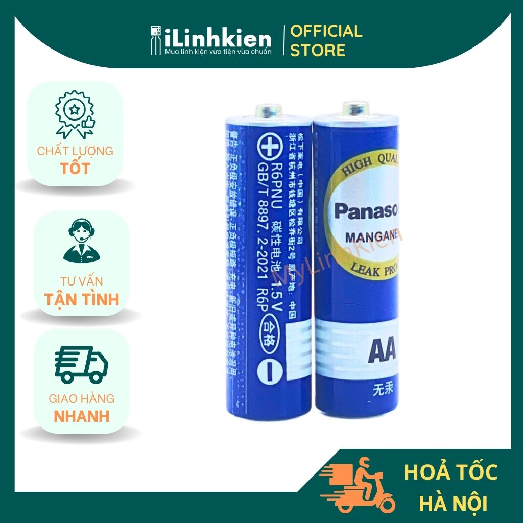 Pin AA Panasonic 1.5V chính hãng vỉ 2 viên