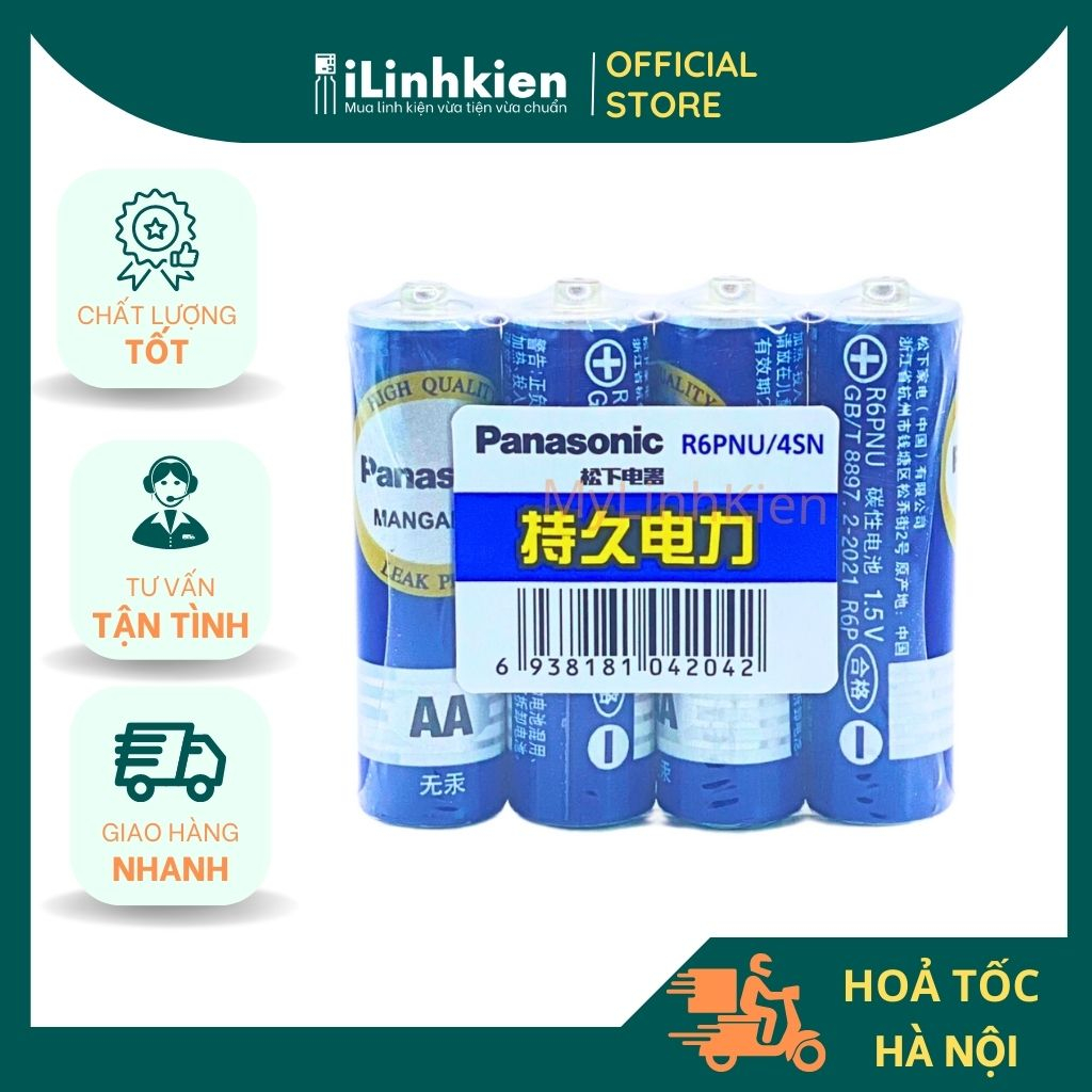 Pin AA Panasonic 1.5V chính hãng vỉ 2 viên