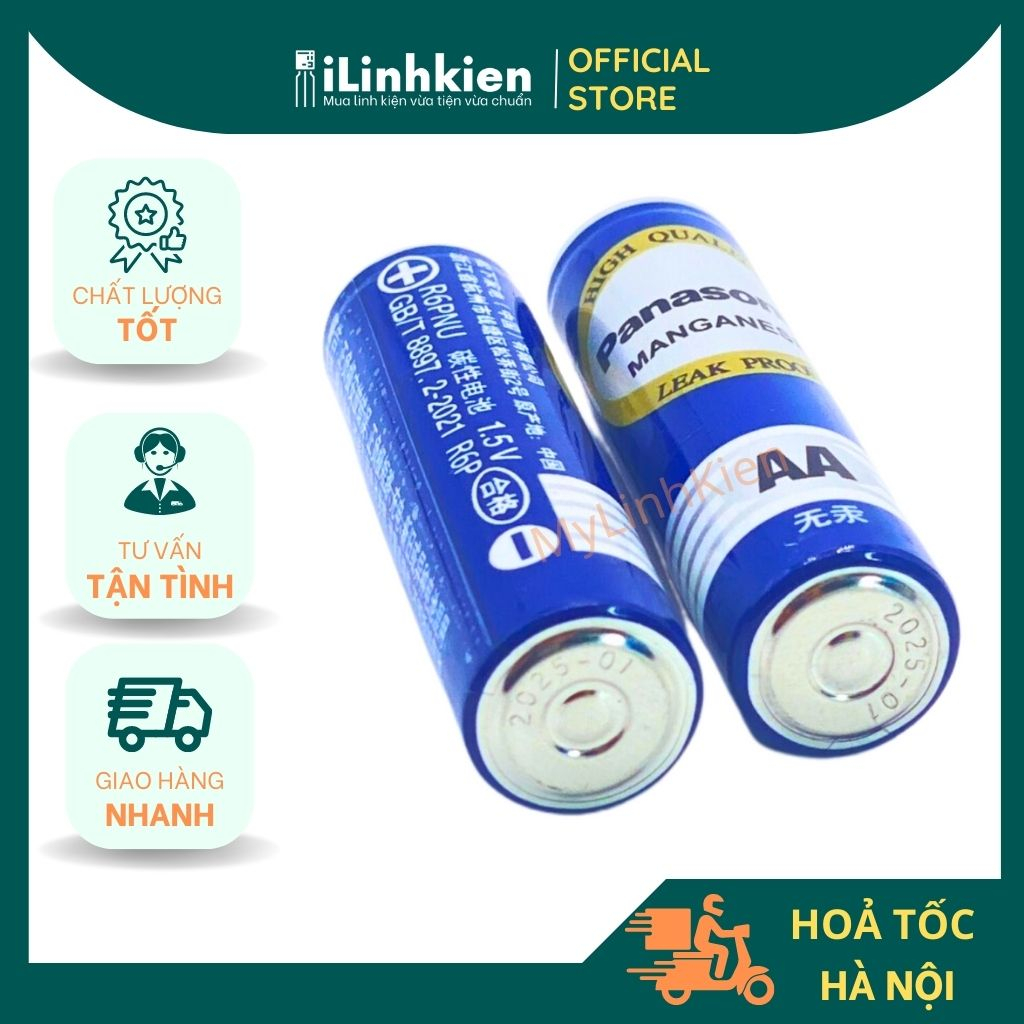 Pin AA Panasonic 1.5V chính hãng vỉ 2 viên