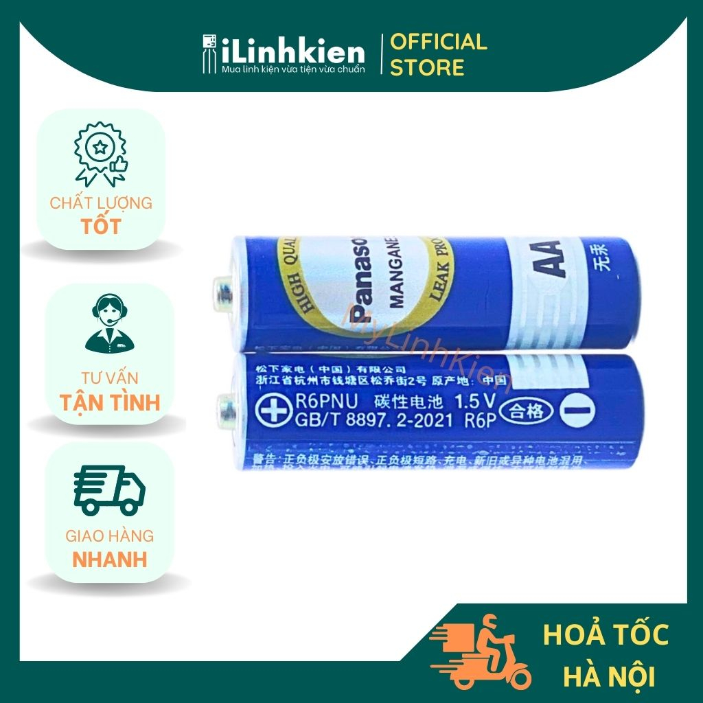 Pin AA Panasonic 1.5V chính hãng vỉ 2 viên