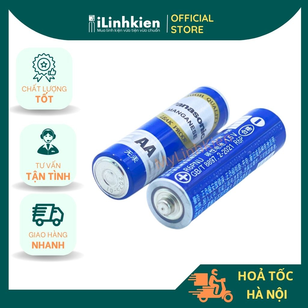 Pin AA Panasonic 1.5V chính hãng vỉ 2 viên