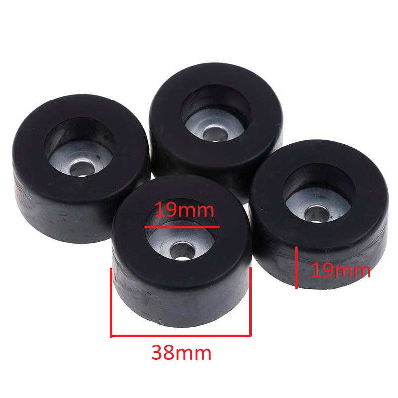 Set 4 miếng đệm chân loa chống rung bằng cao su, chân máy, chân đế tủ kệ, bàn ghế (30mmX10mm / 38mmX19mm)