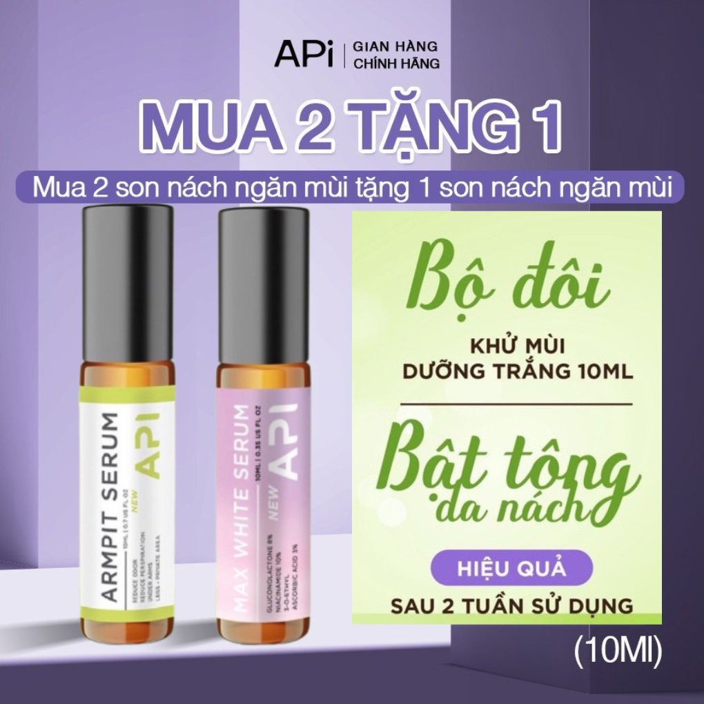 Son nách API, Khử mùi hôi nách API, Lăn khử mùi ngăn tiết mồ hôi 10ml