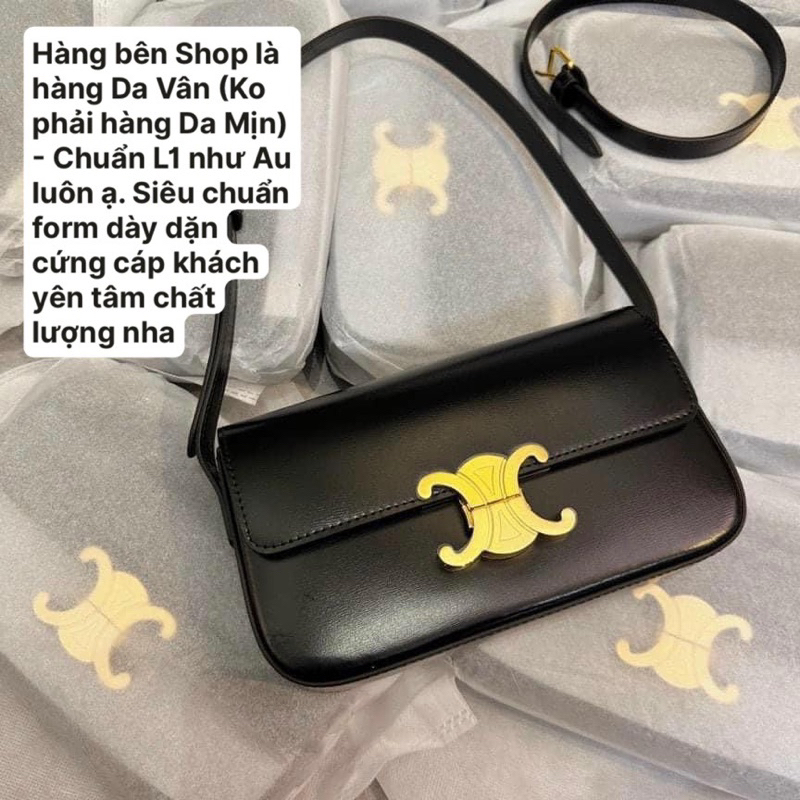 Túi Ceeeeli Kẹp nách KHUY VÀNG Size 20cm Hàng Fullbox