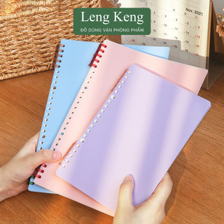 Thanh còng nhựa cao cấp Leng Keng và bìa đục lỗ sổ planner (bán rời)