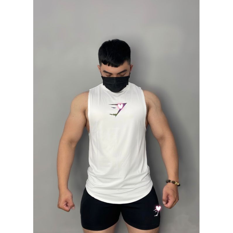 Áo tank top GS gym nam phản quang 7 màu,áo xát nách nam.