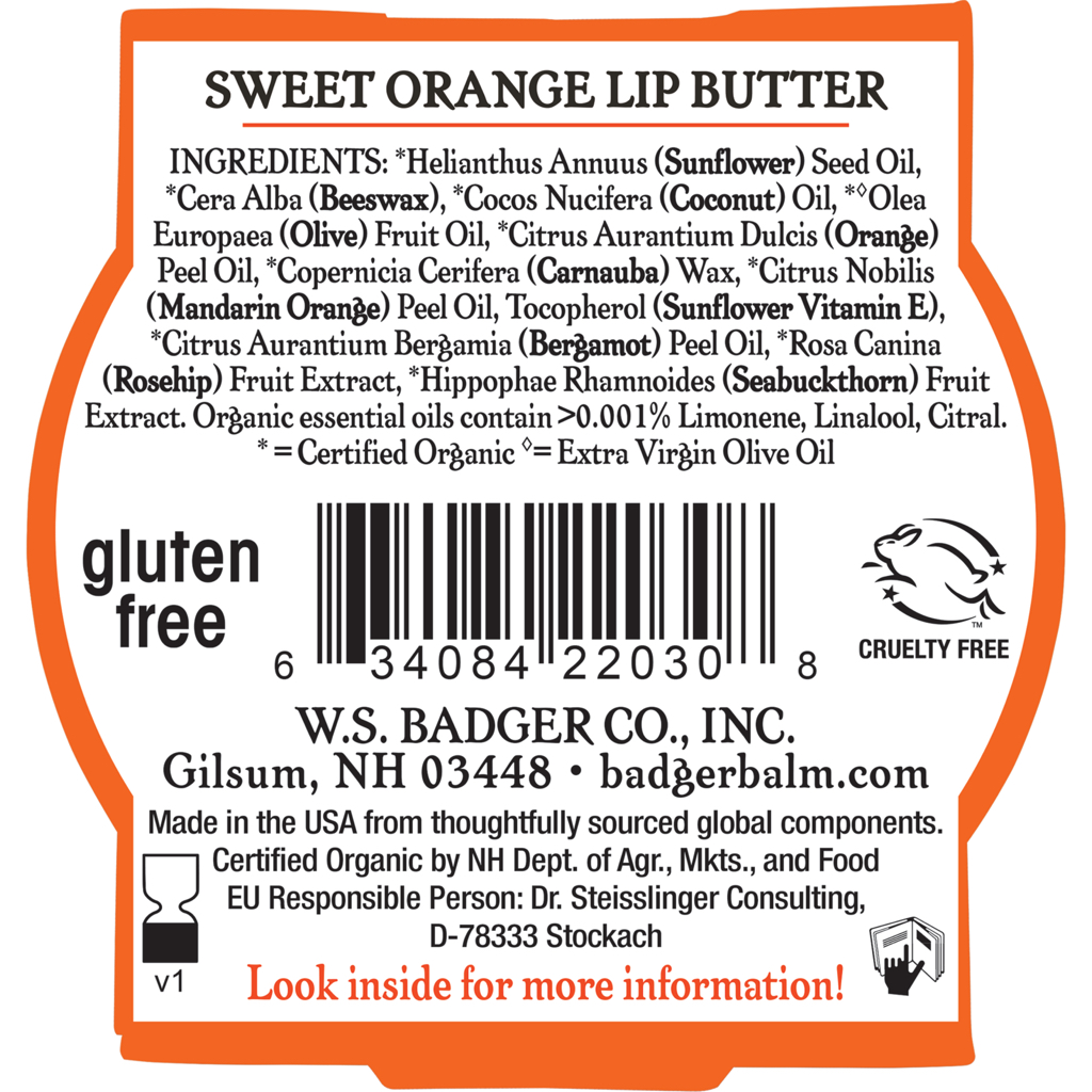 Sáp Dưỡng Môi Hữu Cơ Badger Organic Lip Balm