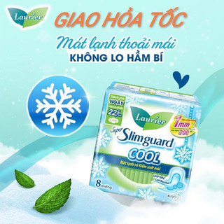 Băng vệ sinh sinh laurier super slimguard siêu mỏng 1mm dài 22,5cm