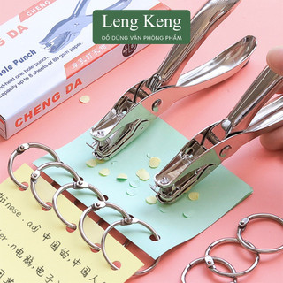 Kìm bấm lỗ Leng Keng dụng cụ bấm lỗ giấy làm sổ còng planner bullet journal K01