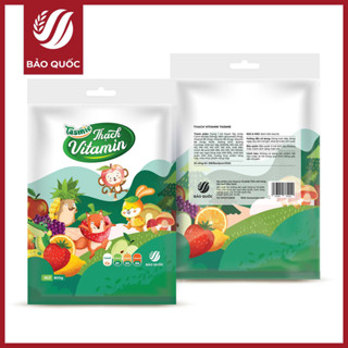 Thạch trái cây Vitamin vị dâu tây, dứa mật, xoài cát Tasmie 800gram (50 gói nhỏ)