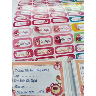 combo Nhãn và  Stick TÊN in theo yêu cầu