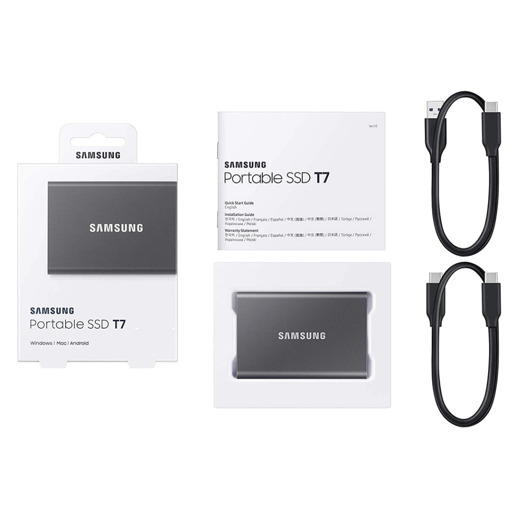 Ổ Cứng Di Động External SSD Samsung T7 NON Touch 500GB / 1TB / 2TB USB Type C - Chính Hãng Samsung Bảo hành 3 năm