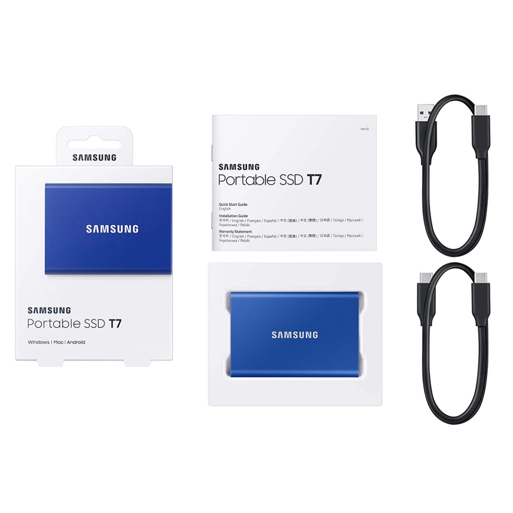 Ổ Cứng Di Động External SSD Samsung T7 NON Touch 500GB / 1TB / 2TB USB Type C - Chính Hãng Samsung Bảo hành 3 năm