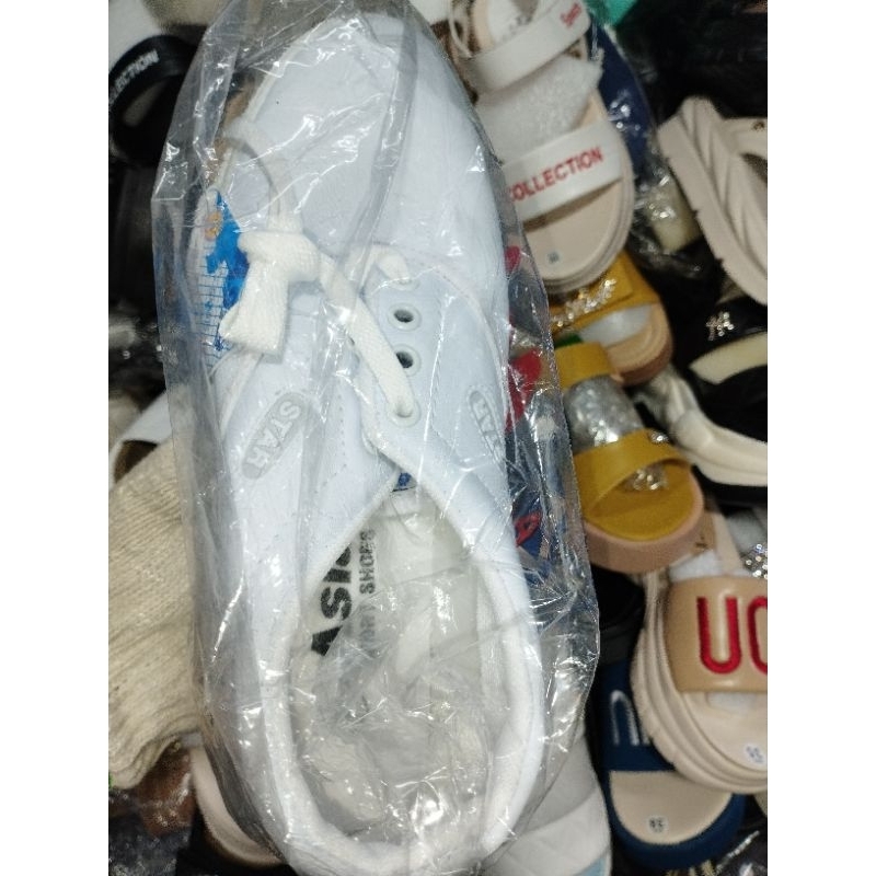 Giày bata cột dây si trắng cho học sinh, đoàn đội,...