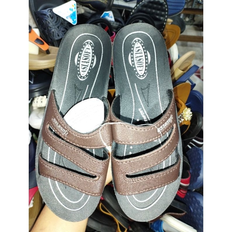 ASIA SPORTS | Dép ngang bà Asia đỏ, nâu, đế cao vừa phải, W32