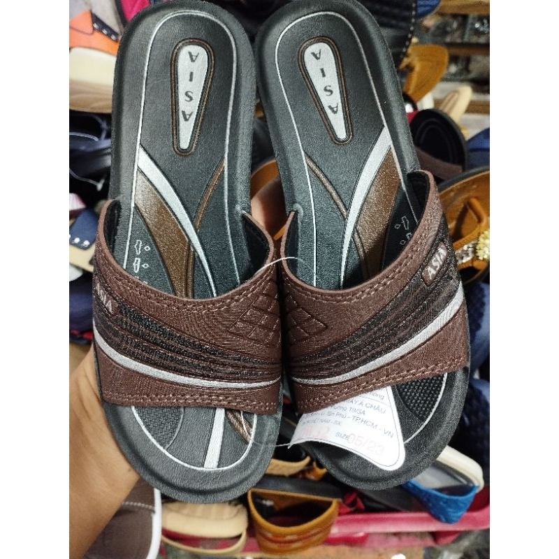 ASIA SPORTS | Dép ngang bà Asia đỏ, nâu, đế cao vừa phải, W32