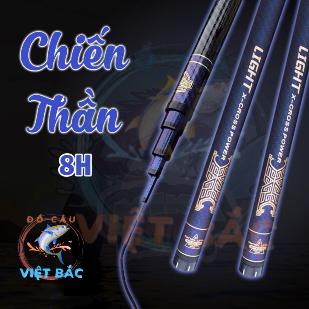 Cần câu tay Chiến Thần độ cứng 8H chuyên câu đơn đài bản cao cấp săn hàng bảo hành 1 năm Đồ Câu Bắc Việt