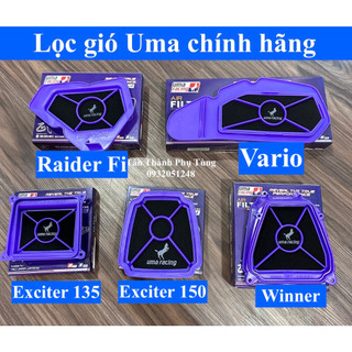Lọc gió uma chính hãng: vario, exciter135, exciter 150, raider fi, winner, winner x, sonic