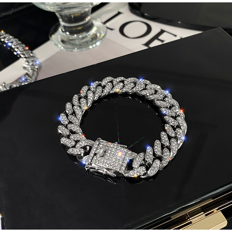 Vòng tay đính đá lấp lánh SAZ titan không gỉ cá tính nhiều lựa chọn - Vòng tay lấp lánh Tổng Hợp