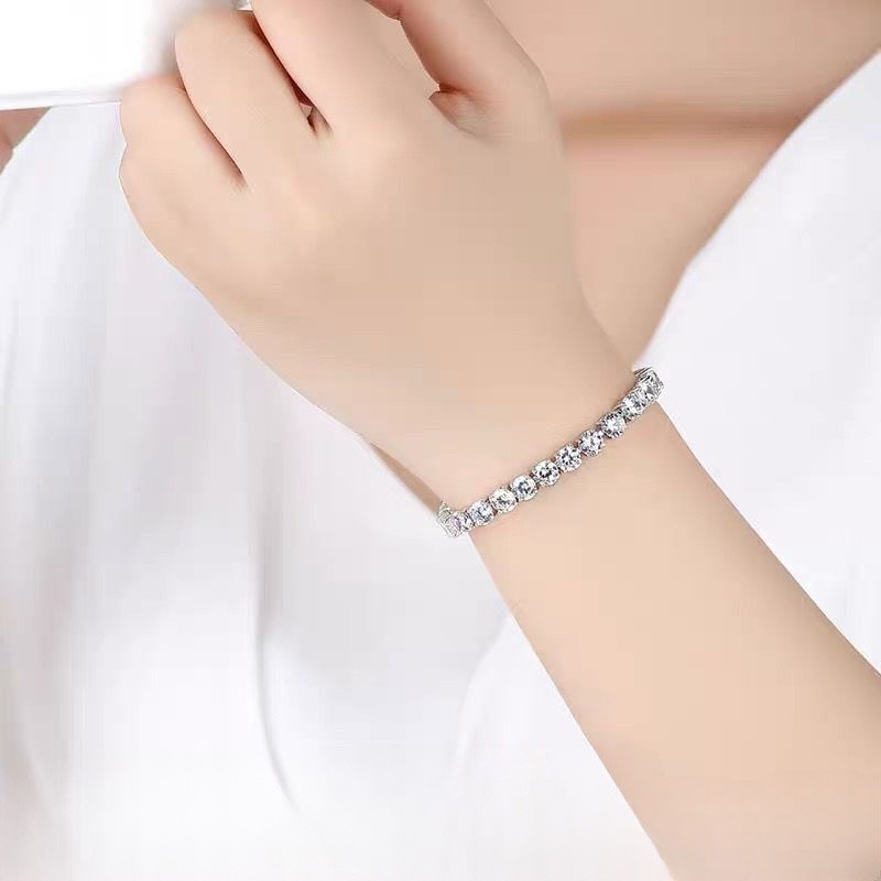 Vòng tay đính đá lấp lánh SAZ titan không gỉ cá tính nhiều lựa chọn - Vòng tay lấp lánh Tổng Hợp