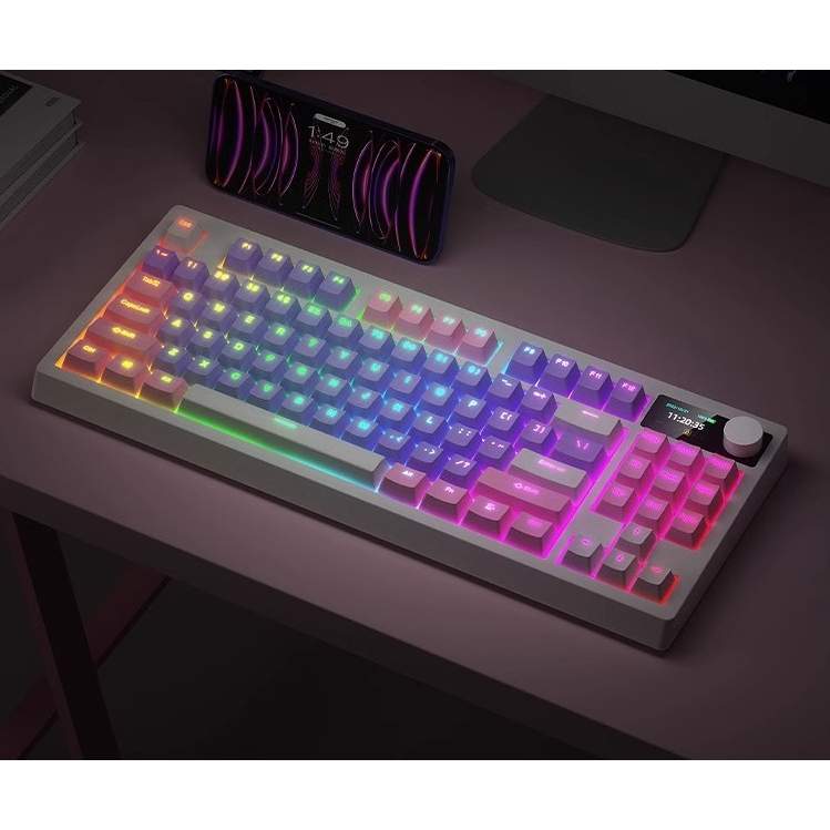 Bàn Phím Cơ YK830 - 3 Chế Độ Kết Nối - Led RGB - Màn Hình Custom