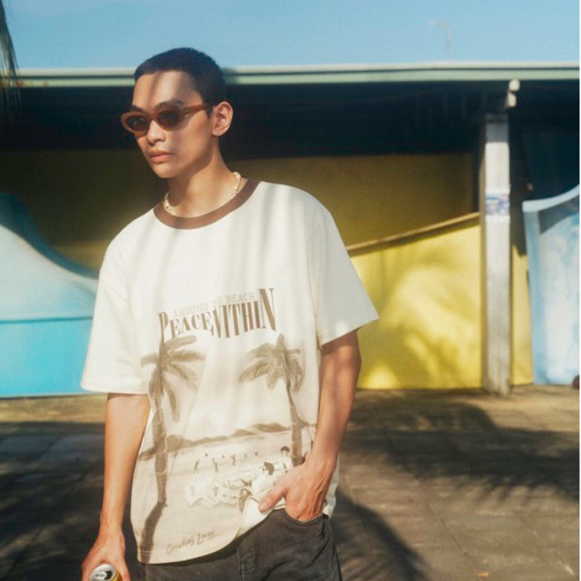 Áo thun nam nữ oversize CANDLES SUNBATH T-SHIRT chất liệu cotton 100% 280gsm in họa tiết nổi bật chính hãng