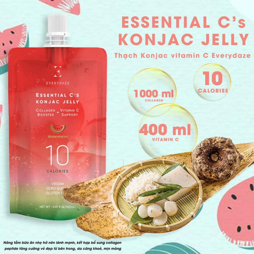 Thạch Everydaze Essential C's Konjac Jelly hỗ trợ giữ dáng
