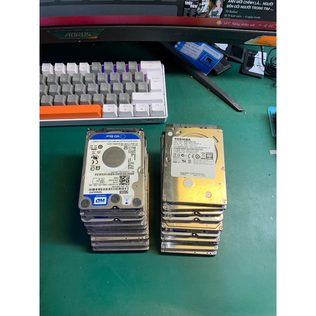 THANH LÝ - Ổ CỨNG HDD LAPTOP BÓC MÁY 250G 320G 500G 640G 750G. ĐÃ TEST OK - BH 3TH ĐỔI MỚI.