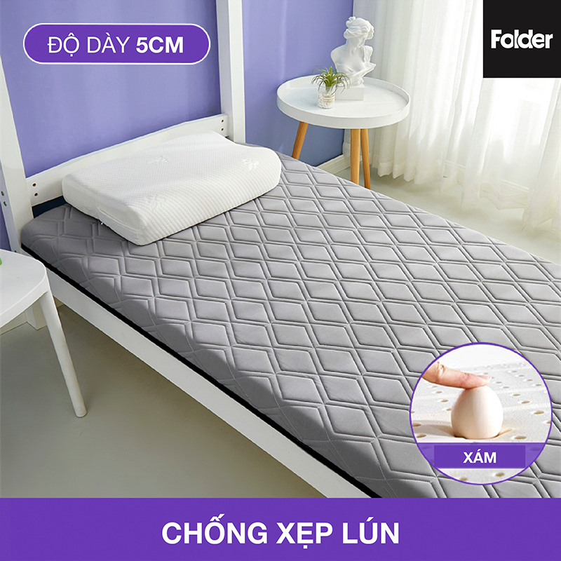 Đệm Topper nệm Foam cao su thiên nhiên cao cấp 1 người nằm văn phòng, sinh viên - Đàn hồi êm thoáng mát