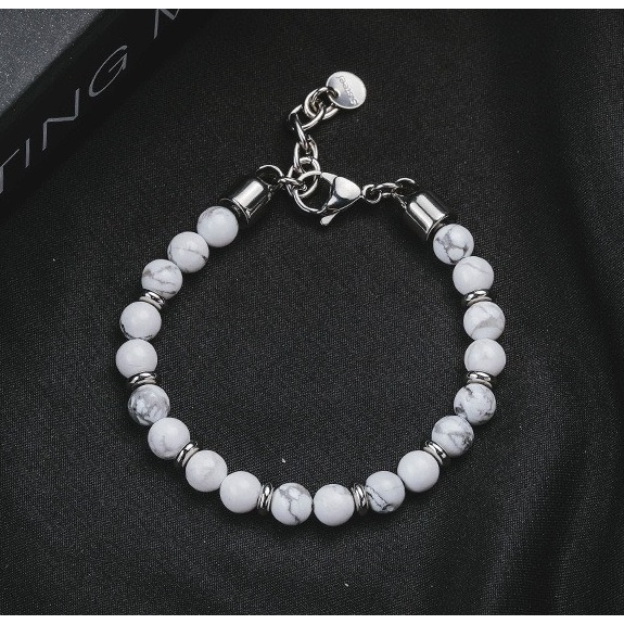 Vòng tay titan chuỗi hạt retro cổ điển cá tính SAZ mix hạt cườm nhiều lựa chọn - Vòng tay chuỗi tổng hợp