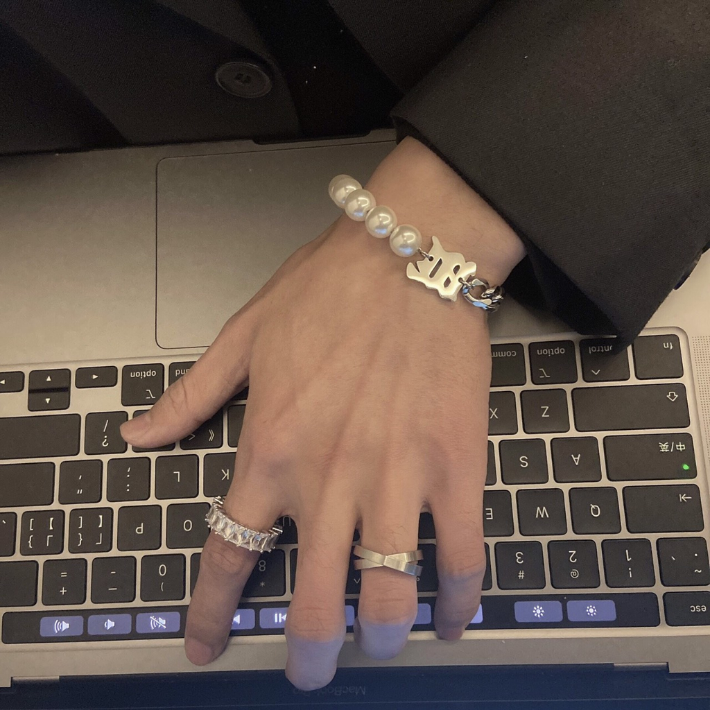 Vòng tay titan chuỗi hạt retro cổ điển cá tính SAZ mix hạt cườm nhiều lựa chọn - Vòng tay chuỗi tổng hợp