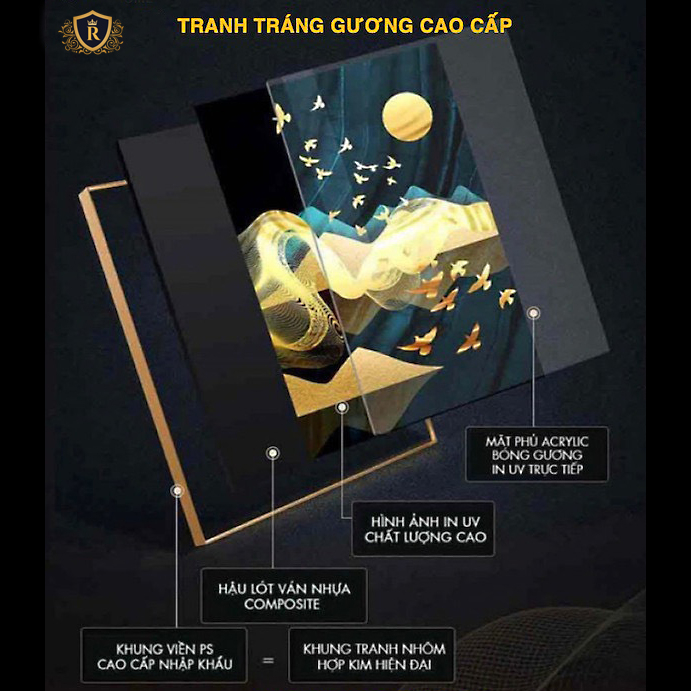 Tranh Hoa Thiên Nhiên Hiện Đại - Tranh Treo Tường Decor Trang Trí Phòng Khách, Phòng Ngủ, Nhà Hàng, Khách Sạn